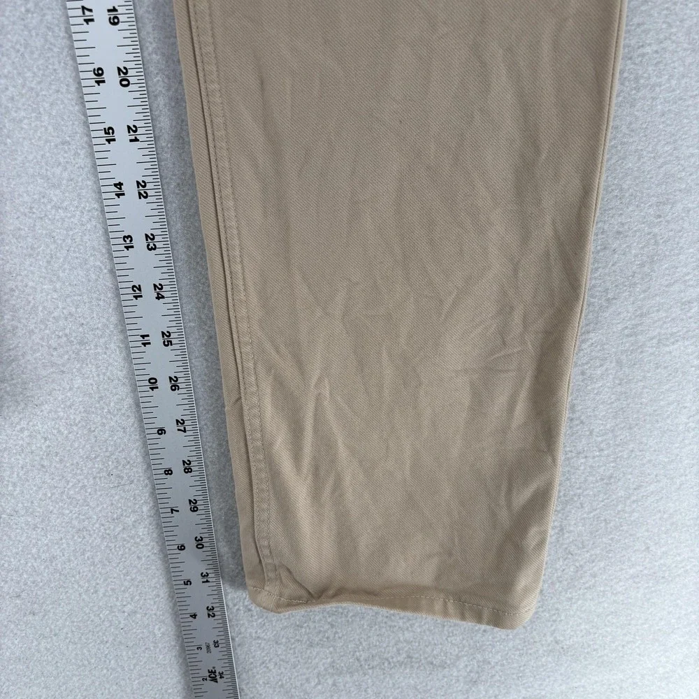 Banana Republic Traveler Pants Mens 33x32 Beige Slim Fit Stretch Khaki 5-Pocket
